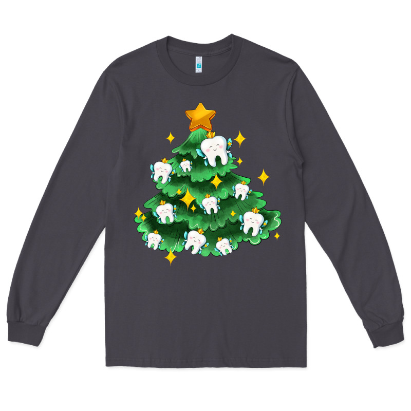 Christmas Tree With Teeth Long Sleeve Tee by AdoDesignShop | Teevron