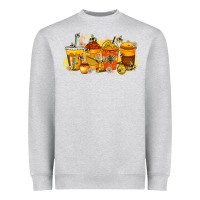 Heather Grey bee drink Heavyweight Sweatshirt - RacoonDesign