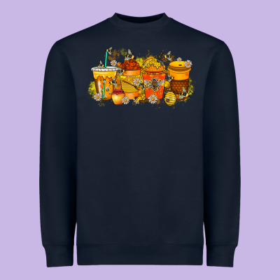 Bee Drink Heavyweight Sweatshirt Designed By Racoondesign