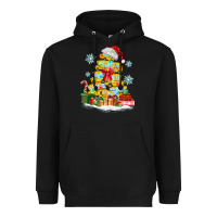 Black christmas tree with school bus Heavyweight Hoodie - MaliasSmallBusiness