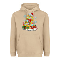 Mushroom christmas tree with school bus Heavyweight Hoodie - MaliasSmallBusiness