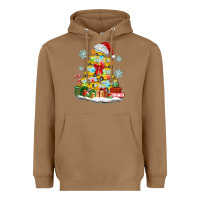 Toasted Coconut christmas tree with school bus Heavyweight Hoodie - MaliasSmallBusiness