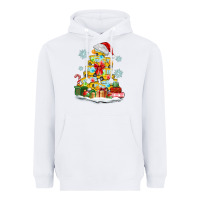 White christmas tree with school bus Heavyweight Hoodie - MaliasSmallBusiness