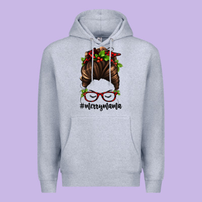 Christmas Merry Mama Premium Hoodie Designed By Jasminsmagicworld