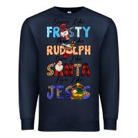 Navy Dance Like Frosty Shine Like Rudolph Give Like Premium Sweatshirt - MaliasSmallBusiness