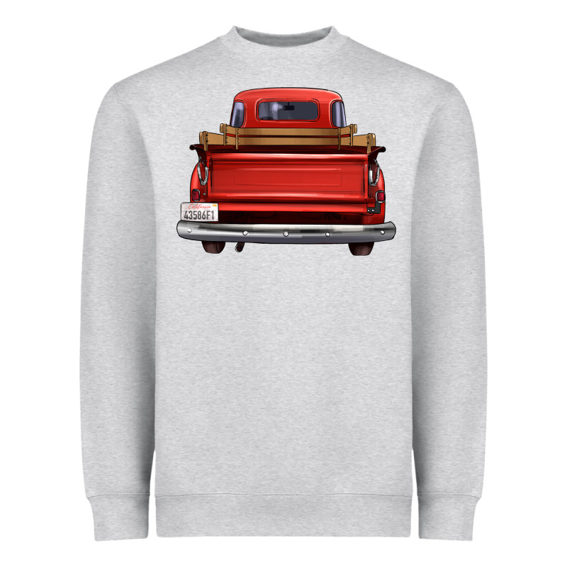 Western Red Truck Back View Heavyweight Sweatshirt by FaDigitalArtStudio | Teevron
