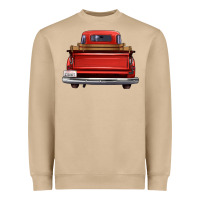 Mushroom western red truck back view Heavyweight Sweatshirt - FaDigitalArtStudio