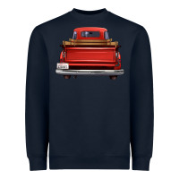 Navy western red truck back view Heavyweight Sweatshirt - FaDigitalArtStudio