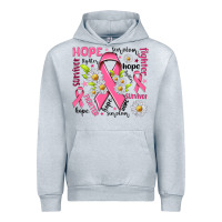 Heather Grey Breast Cancer Urban Hoodie - NancyCooperArtShop