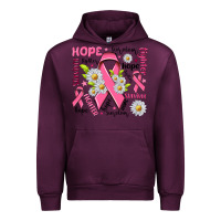 Mauve Wine Breast Cancer Urban Hoodie - NancyCooperArtShop