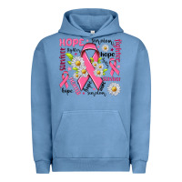 Pigment Pebble Blue Breast Cancer Urban Hoodie - NancyCooperArtShop