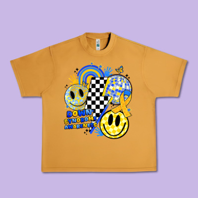 Retro Down Syndrome Awareness Urban Heavy Tee Designed By Jahusdesignshop