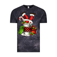 Cloud Black Santa claus in a coffee cup Vintage Tee - FaDigitalArtStudio