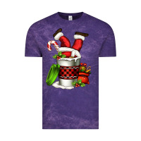 Cloud Purple Santa claus in a coffee cup Vintage Tee - FaDigitalArtStudio