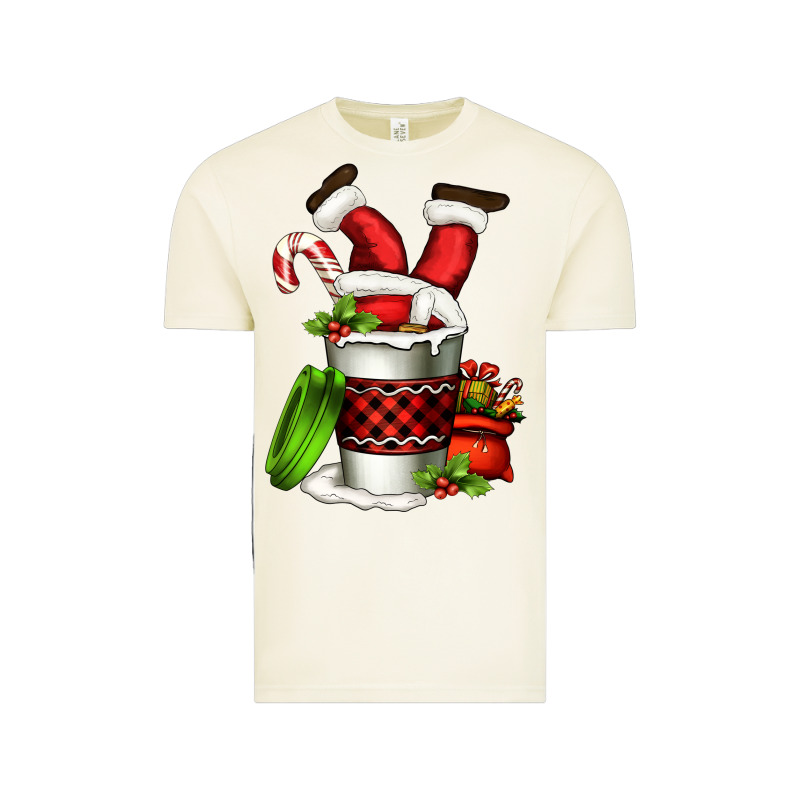 Santa Claus In A Coffee Cup Vintage Tee by FaDigitalArtStudio | Teevron