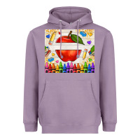 Lavender custom teacher name apple Heavyweight Hoodie - NancyCooperArtShop