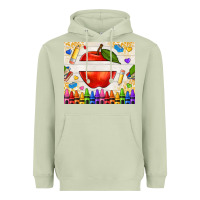 Matcha custom teacher name apple Heavyweight Hoodie - NancyCooperArtShop