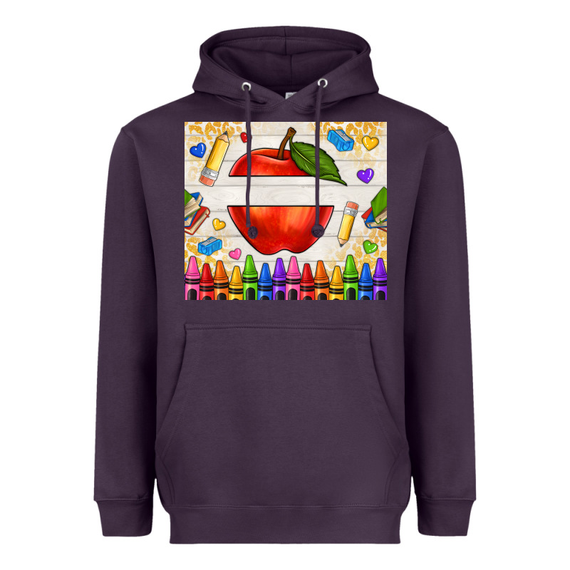 Custom Teacher Name Apple Heavyweight Hoodie by NancyCooperArtShop | Teevron