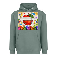Sage custom teacher name apple Heavyweight Hoodie - NancyCooperArtShop