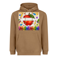 Toasted Coconut custom teacher name apple Heavyweight Hoodie - NancyCooperArtShop