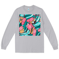 Moon Dust nurse slippers seamless pattern Long Sleeve Tee - BundleAndBundleShop