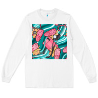 White nurse slippers seamless pattern Long Sleeve Tee - BundleAndBundleShop