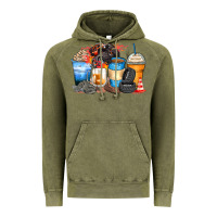 Vintage Olive monster truck coffee cups Vintage Hoodie - Zillion Design Studio