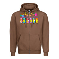 Chestnut hello summer popsicles Zipper Hoodie - Jasminsmagicworld