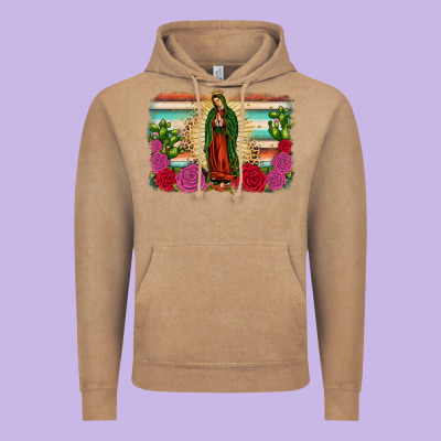 Western Our Lady Of Guadalupe Vintage Hoodie Designed By Jahusdesignshop
