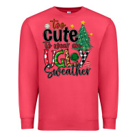 Cardinal too cute to wear ugly  christmas Premium Sweatshirt - MaliasSmallBusiness