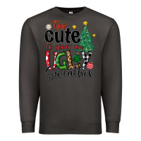 Smoke too cute to wear ugly  christmas Premium Sweatshirt - MaliasSmallBusiness