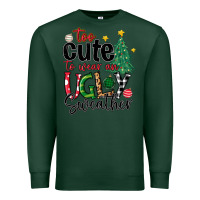 Sports Green too cute to wear ugly  christmas Premium Sweatshirt - MaliasSmallBusiness