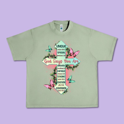 God Says You Are Cross Urban Heavy Tee Designed By Jahusdesignshop