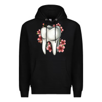 Black floral tooth Premium Hoodie - Jasminsmagicworld