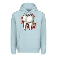 Blue Mist floral tooth Premium Hoodie - Jasminsmagicworld