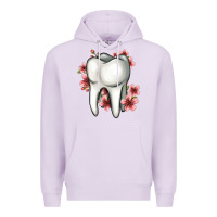 Lilac floral tooth Premium Hoodie - Jasminsmagicworld