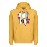 Mustard floral tooth Premium Hoodie - Jasminsmagicworld