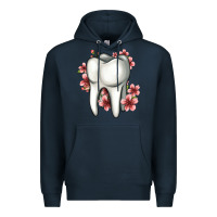 Navy floral tooth Premium Hoodie - Jasminsmagicworld