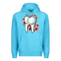 Ocean Blue floral tooth Premium Hoodie - Jasminsmagicworld