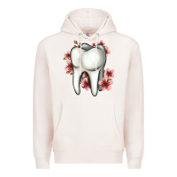 Pale Pink floral tooth Premium Hoodie - Jasminsmagicworld