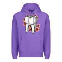 Purple floral tooth Premium Hoodie - Jasminsmagicworld