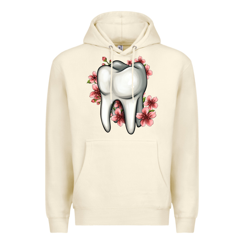 Floral Tooth Premium Hoodie by Jasminsmagicworld | Teevron