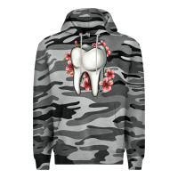 Slate Camo floral tooth Premium Hoodie - Jasminsmagicworld
