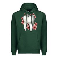 Sports Green floral tooth Premium Hoodie - Jasminsmagicworld