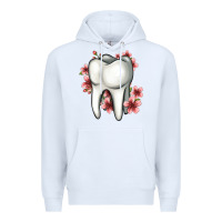 White floral tooth Premium Hoodie - Jasminsmagicworld