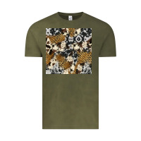 Vintage Olive cowhide leopard seamless pattern Vintage Tee - HRA Design Shop