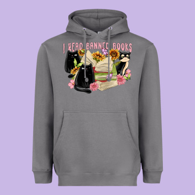 ı Read Banned Books Heavyweight Hoodie Designed By Maliassmallbusiness
