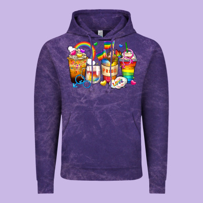 Pride Coffee Cups Vintage Hoodie Designed By Zillion Design Studio