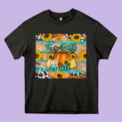 It's Fall Y'all Heavy Core Tee Designed By Artiststas