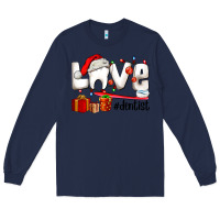 Navy Christmas love  dentist Long Sleeve Tee - AdoDesignShop